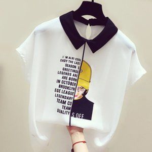 Summer loose chiffon shirt girl